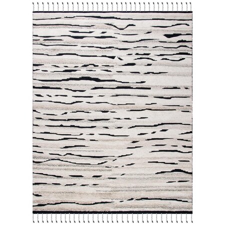 Safavieh 8 x 10 ft. Hand Knotted Bohemian Casablanca Large Rectangle Rug Charcoal & Ivory CSB400A-8